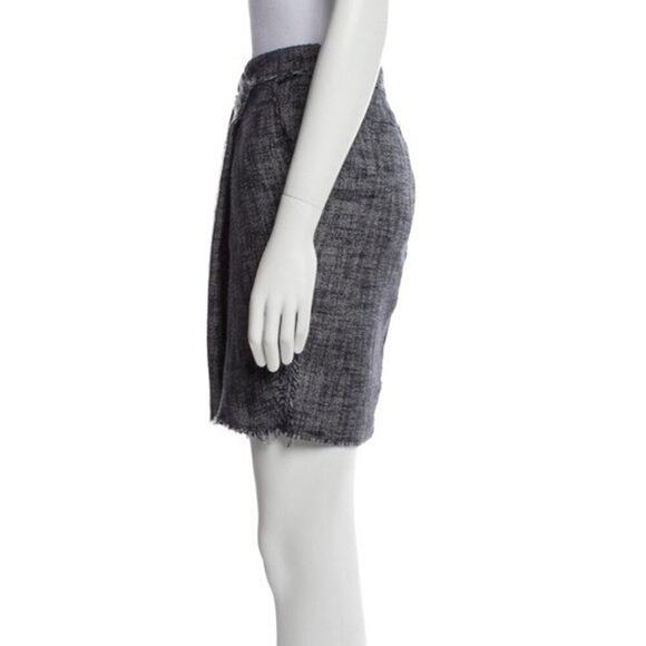 ALEXANDER McQUEEN Tweed Wrap Pleated Skirt with Belt Dark Gray size 38 F/S EUC - Picture 2 of 16